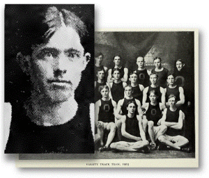 Robert Fulton Berryman, my grandfather, with his 1903 Oberlin College track team.
