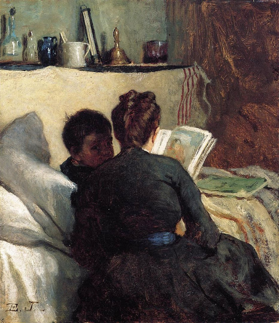 Eastman Johnson (American painter, 1824-1906) The Little Convalescent c 1872