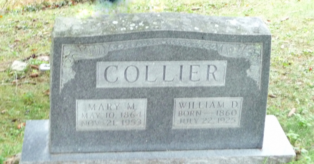 Mary & Durrett Collier headstone