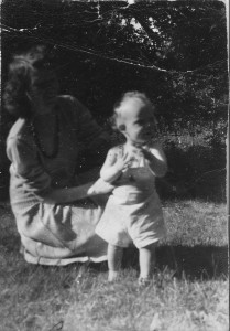 Ruth Berryman, my mother, and son Theodore Merica Berryman, Shenandoah, VA, about 1944