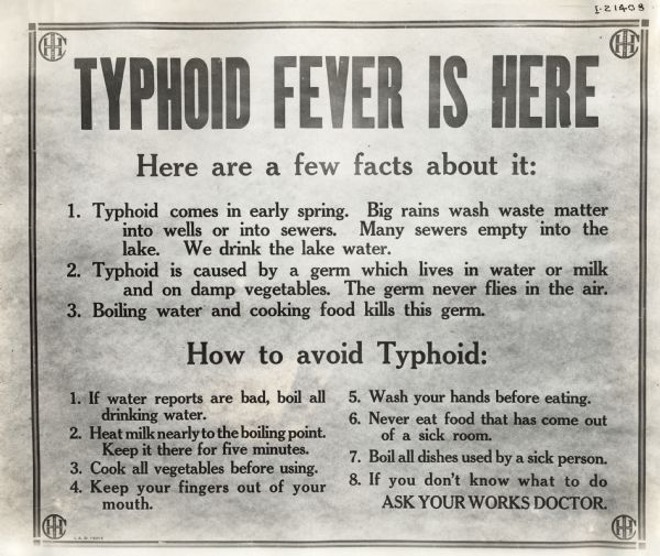 Typhoid sign