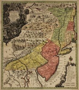 Pennsylvania NY NJ map 1751
